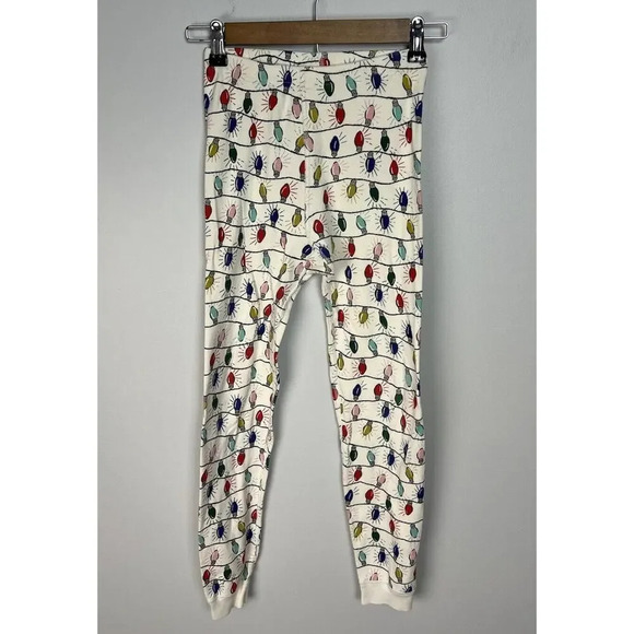 Hanna Andersson Holiday Long John Pajama Set Bright Bulbs Size 10 Child Kids - Picture 5 of 8